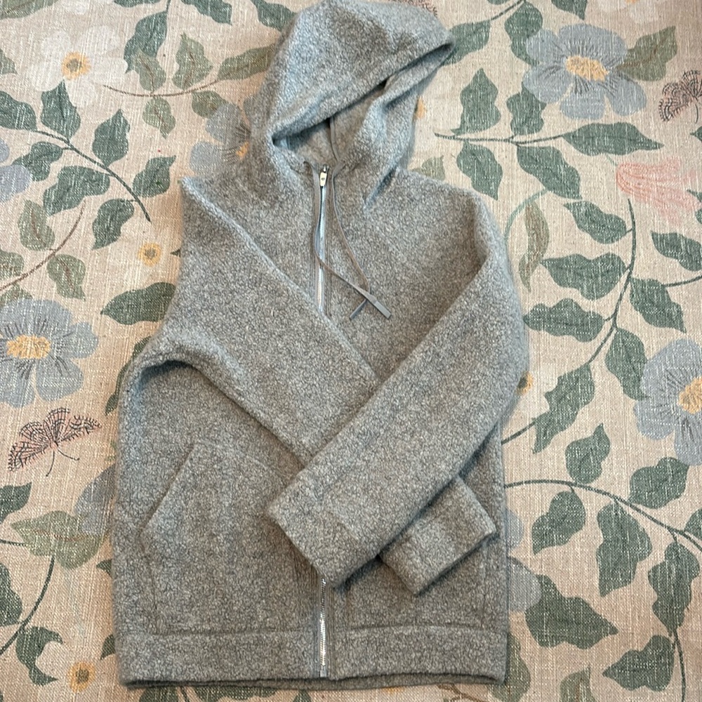 Grey lululemon full zip hooded jacket